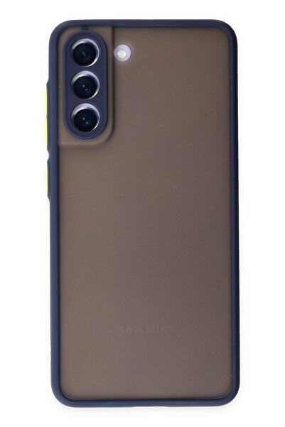 Hatreds Samsung Galaxy S21 FE Uyumlu Arkası Buzlu Renkli Tasarımlı Kılıf - La...