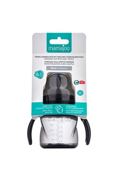 Mamajoo Educational Cup with Handle Black 160ml (6 Months)