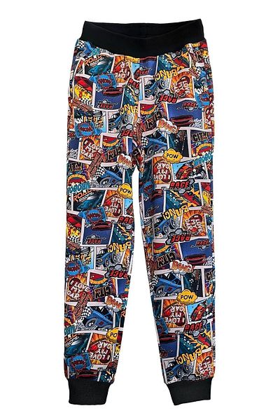 ESPİNA Pantaloni de sport pentru copii tricotati imprimati Jogger cu talie si picioare elastice