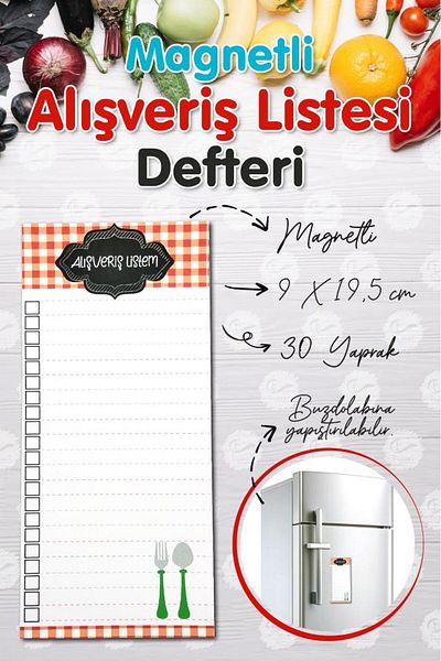 t tuğset etiket Frigider cu magnet - Lista de cumpărături și bloc de note KD-T429