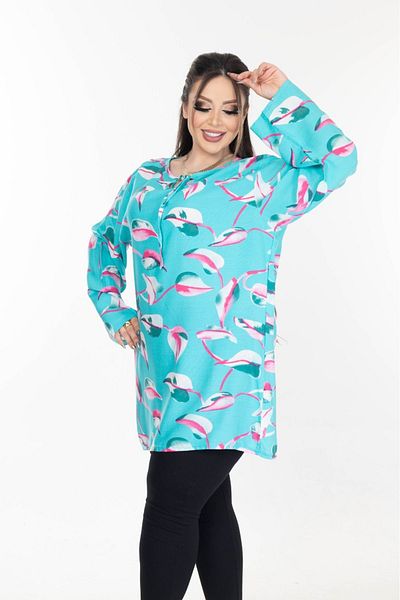 mervemoda Καλοκαιρινό γυναικείο τουνίκ βισκόζης - Υφαντό