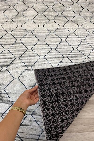 DEKOMOD Dekoratif Dijital Baskılı Kaymaz Taban Yıkanabilir Tüylenmez Kadife Kumaş Anti-alerjik Halı