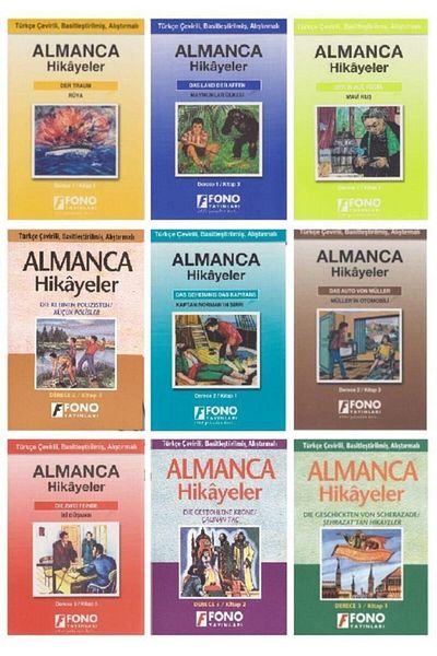 Fono Yayınları Fono German Turkish Stories 9 Book Set (degree1-2-3)