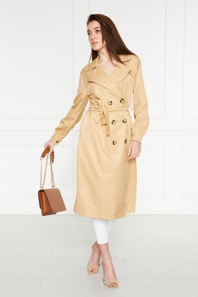 comstar Astarsız Cepli Düğmeli Kuşaklı Yazlık Trenç