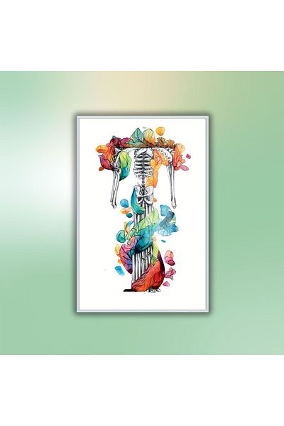 GAAGART Metal Cadru Sticlă Ortopedie Polyclinică Diagramă Color Sistemul Scheletului