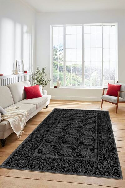 EY HOME Çerçeve Desen Dijital Baskılı Kaymaz Taban Yıkanabilir Yolluk Mutfak ...