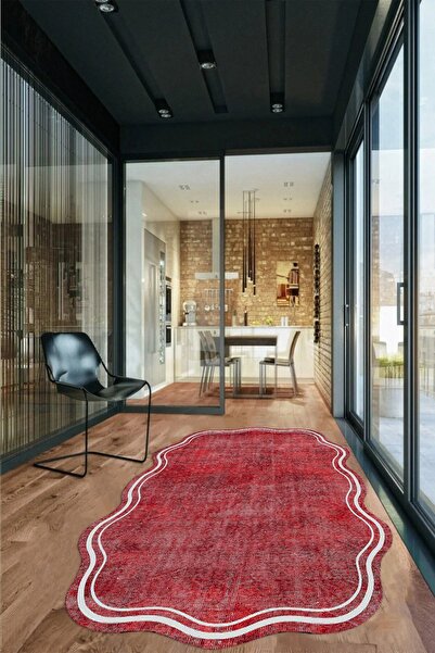 EY HOME Digital Printed Non-Slip Base Washable Modern Laser Cut Kitchen Living Room Carpet