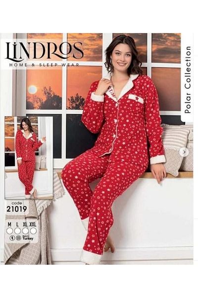 lindros New Year's Themed Polar Pajama Set