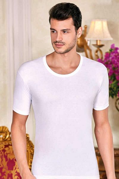 Berrak 5 Pieces White Open Collar Undershirt