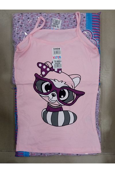 KOTA İÇ GİYİM 3408 Girl's Rope Strap Printed Athlete Set of 6