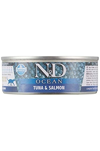 N&D Ton Balığı Ve Somon Konserve Yetişkin Kedi Maması 12 X 70 gr