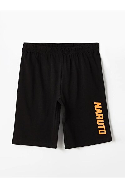 LC Waikiki Chlapecký pyžamový set pro děti LCW s potiskem Naruto – šortky s výstřihem