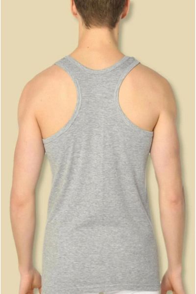 Tutku 6 Pieces Gray Color Ribbed Athlete Undershirt