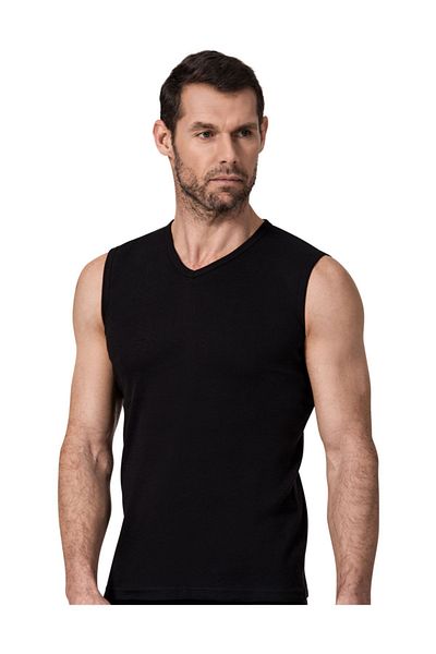 Namaldı 6 Pairs Black Namaldi Ribbed Sleeveless Undershirt