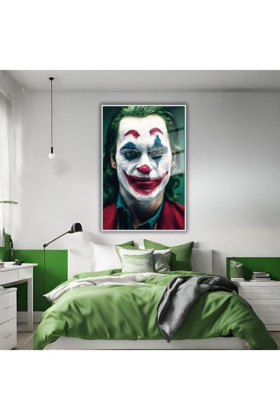 GAAGART Cadru metalic din sticlă temperată Film Personaj Joker