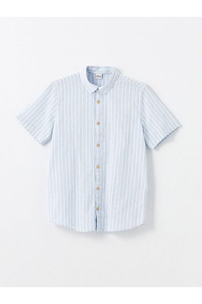 LC Waikiki Boy's Shirt - LCW Striped Linen Mix