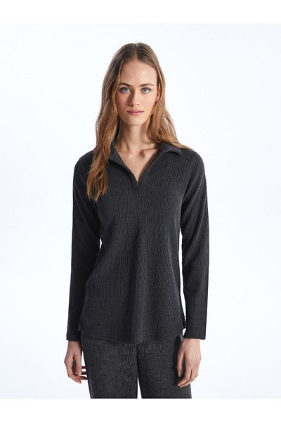 LC Waikiki Women's Long Sleeve Polo Neck T-Shirt