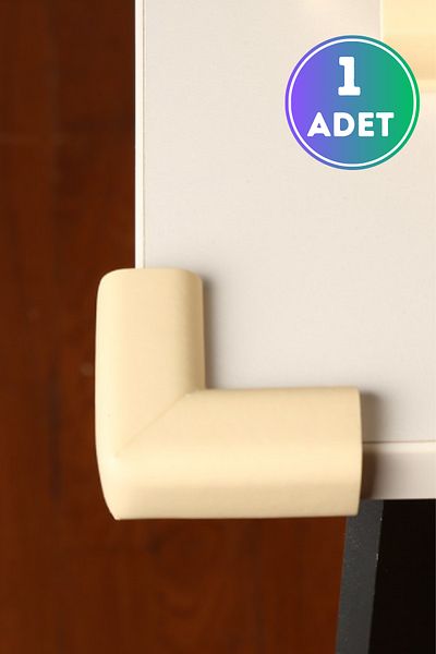 WAPPA Cream Colored Rubber Table - Corner Protector, 1 Pcs
