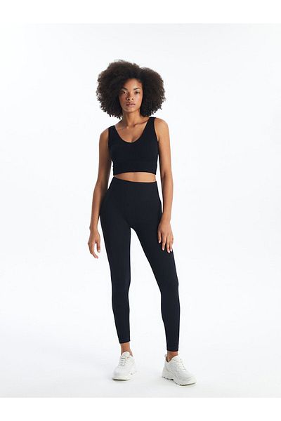 LC Waikiki Γυναικείο αθλητικό μπουστάκι LCW V-Neck Plain Seamless