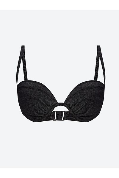 LC Waikiki LCW DREAM - Γυναικείο μπικίνι μπλουζάκι με ραμμένο και μαξιλαράκι, λεπτομέρεια ασημί
