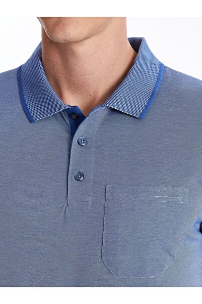 LC Waikiki Pánské bavlněné tričko s krátkým rukávem a límečkem