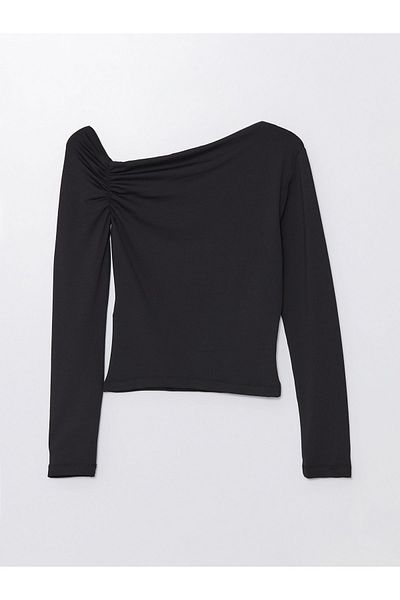 LC Waikiki Women's Long Sleeve Boat Neck T-Shirt