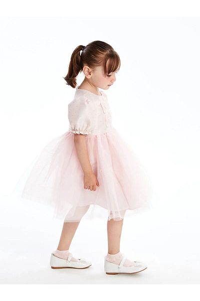 LC Waikiki LCW Baby - Crew Neck Short Sleeve Tutu Dress for Baby Girl