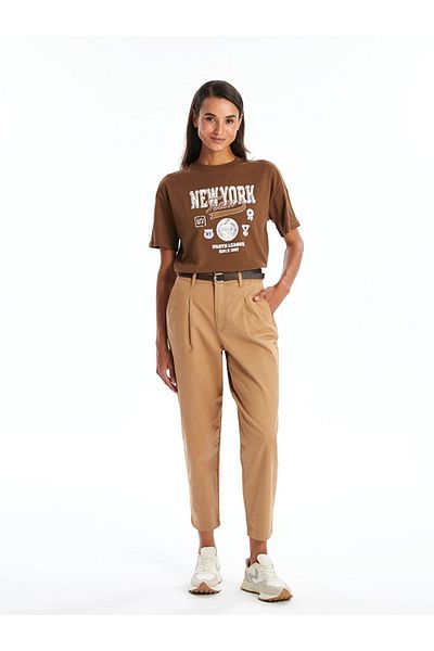 LC Waikiki LCW Modest - Γυναικείο κανονικό παντελόνι με ζώνη