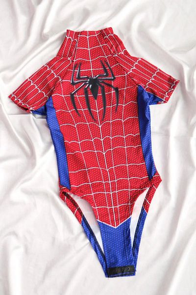 1blood Red Short Sleeve Spider Snap Body