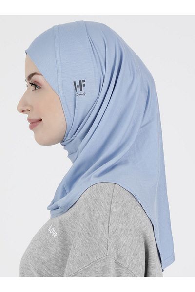 Ecardin Premium Plain Sports Hijab - Athletic Hijab Sport Hijab Bone, Baby Blue