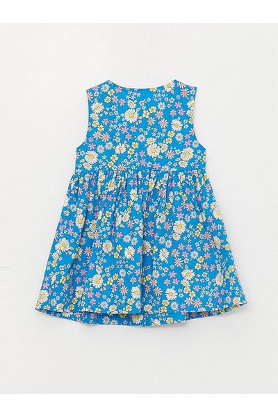 LC Waikiki LCW Baby - Patterned Poplin Baby Girl Dress, Crew Neck