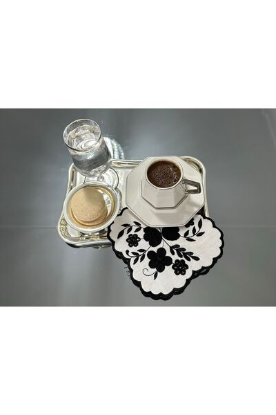 LİNDA MİA زهرة نمط ثقب العمل كوكتيل منديل واحد