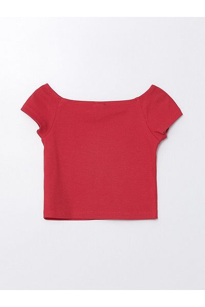 LC Waikiki LCW Basic girl's T-Shirt - Boat Neck