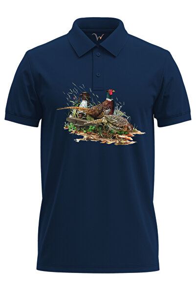 WİDİ Lov na specijalne ptice - fazan prstenoglavi Sa deznom Polo T-shirt 100%...