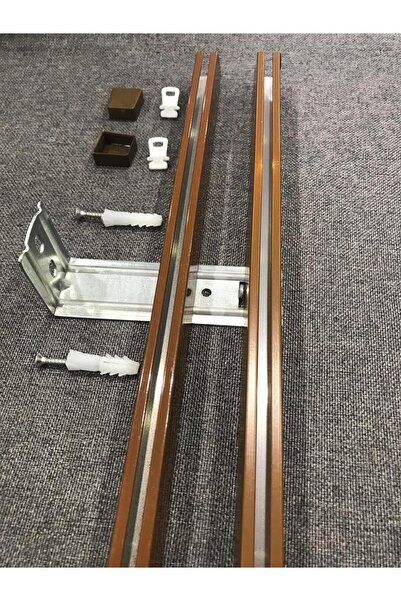 özdeğer home 2 li alüminyum korniş perde rayı duvar montajlı korniş 2 kanallı...
