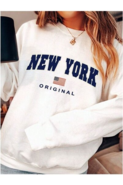 MOONBULL Γυναικείο μπλουζάκι Oversize με στάμπα New York