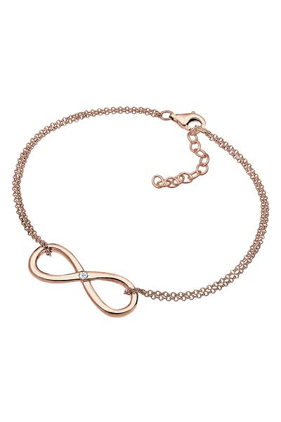 ELLI Armband Damen Infinity Halskette mit Diamant Basic (0.03 CT.) 925 Sterling Silber