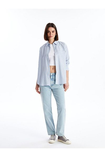 LC Waikiki Pantaloni Jean de damă cu talie înaltă