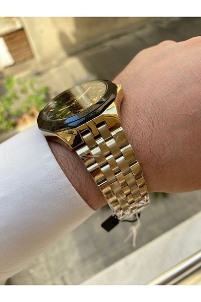 Reward Men's Steel Wrist Watch - Automatic Mechanism and Bracelet Gift (No Battery)