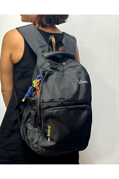 ÇÇS Men's Black Waterproof Large Size Backpack - Multi-Compartment, 51582