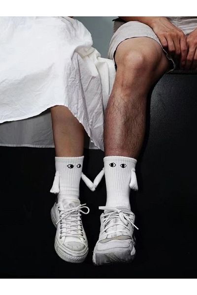MAZEN 1 Pair of Magnetic Hand and Holding Socks Lover Socks