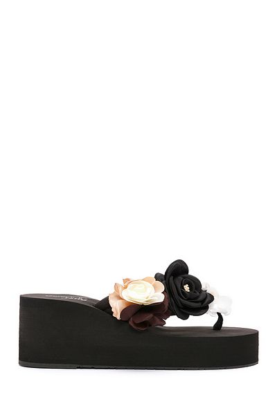 Derimod Black Jelly Women's Slippers - Thick Sole 24SFE492614