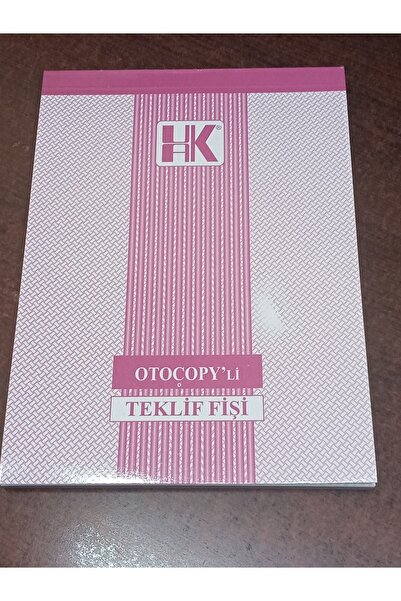 Ulaş kırtasiye Ulaş Teklif Fişi 2/50 2 Nüsha Otocopili 12 Adet