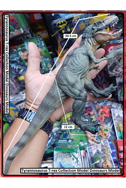 OYUNCAKSAHİLİ Raptor Dinazor Trex Kırılmaz Hareketli Çene Yapısı Oyuncak 31.5...