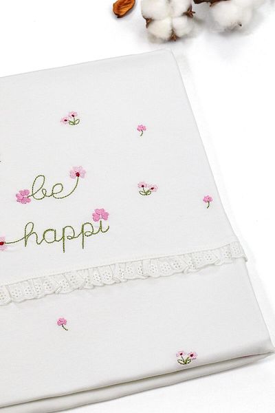Sitilin Natural Combed Cotton Blanket for Baby Girl - Double Layer STL6698