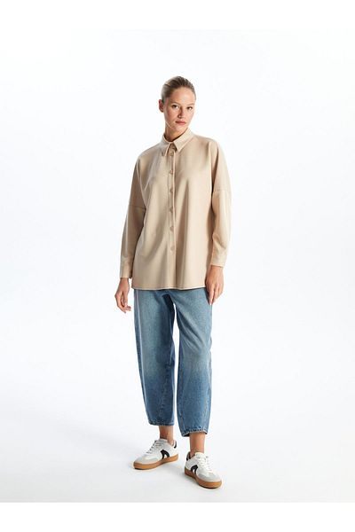 LC Waikiki Übergroße Damen-Shirt-Tunika – gerader Schnitt