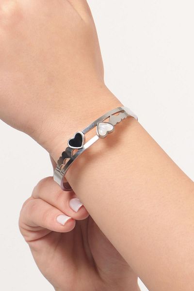 Pikas Stainless Steel Heart Bracelet mODEL1