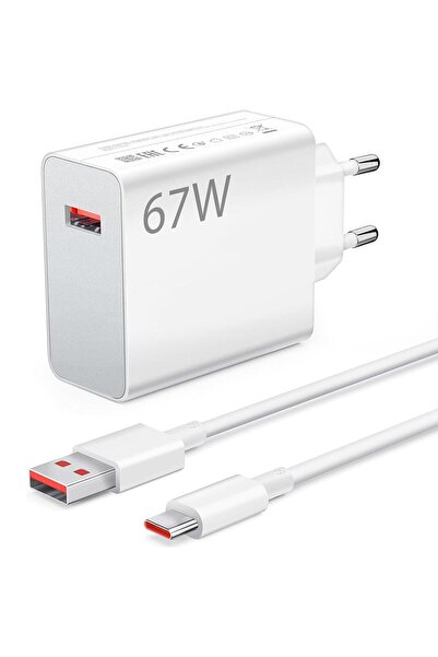 Apera MT23 Xiaomi Mi Uyumlu 67W Turbo Hızlı Şarj Aleti Kablo Dahil Yarım Saatte Doldurur
