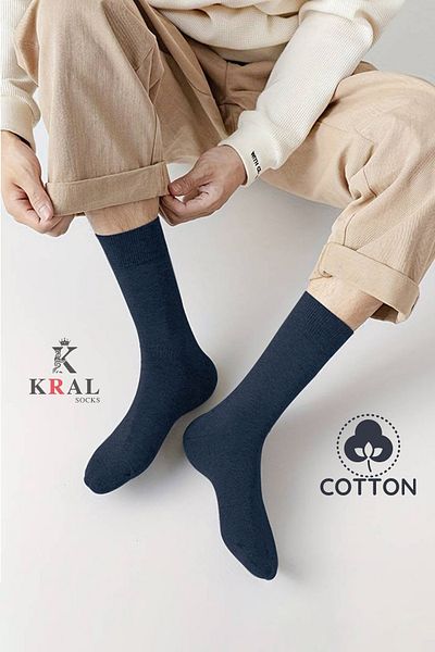 KRAL SOCKS 10 bucăți șosete bărbați din bumbac pieptănat de vară, medii lungi, parfumate