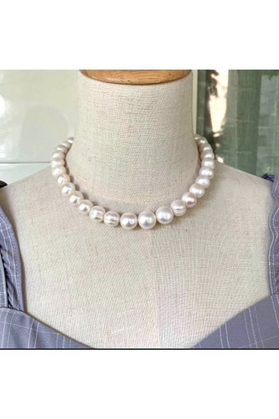 Atelier Çağla Pearl Big Glass Necklace